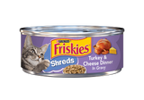 Friskies Savory Shreds Turkey And Cheese Dinner In Gravy Canned Cat Food