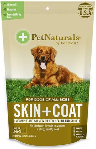 Pet Naturals of Vermont Skin and Coat Functional Chews for Dogs