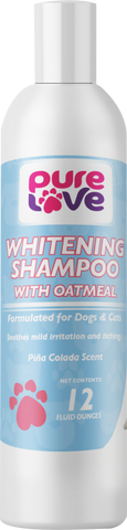 Pure Love Whitening Shampoo with Oatmeal for Dogs and Cats-Pina Colada Scent