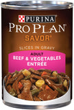 Purina Pro Plan Savor Adult Beef & Vegetables Slices in Gravy Canned Dog Food