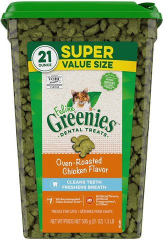 Greenies Feline Dental Oven Roasted Chicken Flavor Cat Treats