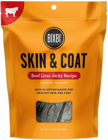 Bixbi Skin & Coat Beef Liver Jerky Dog Treats