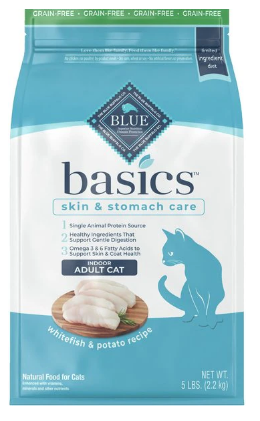 Blue Buffalo Basics Grain Free Adult Indoor Fish & Potato Recipe Dry Cat Food