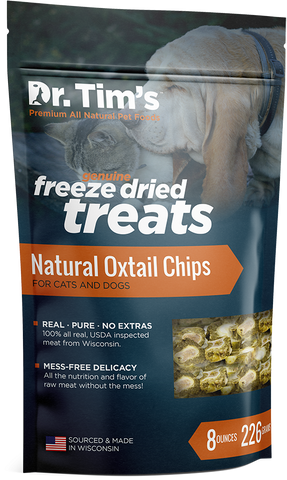 Dr. Tim's Freeze Dried Natural Oxtail Chips Dog and Cat Treats
