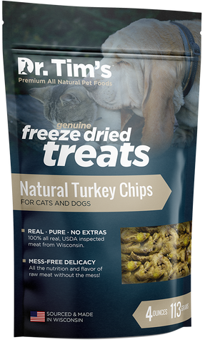 Dr. Tim's Freeze Dried Natural Turkey Chips Dog and Cat Treats