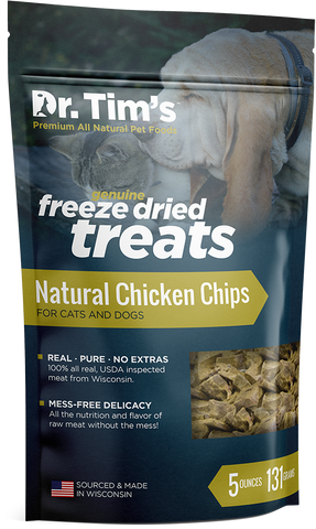 Dr. Tim's Freeze Dried Natural Chicken Chips Dog and Cat Treats