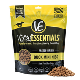 Vital Essentials Freeze Dried Grain Free Duck Mini Nibs Entree for Dogs Food