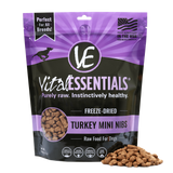 Vital Essentials Freeze Dried Grain Free Turkey Mini Nibs Entree for Dogs Food