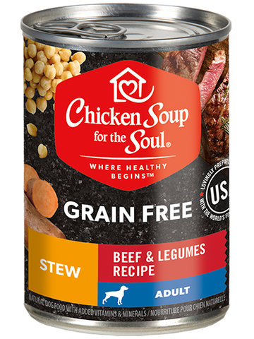 Chicken Soup For The Soul Grain Free Beef and Legume Stew Canned Dog Food