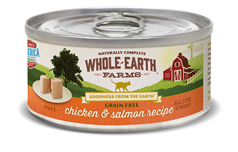 Whole Earth Farms Grain Free Chicken and Salmon Pate Canned Cat Food
