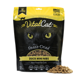 Vital Essentials Grain Free Duck Mini Nibs Freeze Dried Raw Food for Cats