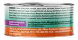 Health Extension Grain Free Chicken and Pumpkin Recipe Canned Cat Food
