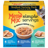 Meow Mix Simple Servings Seafood Variety Pack Wet Cat Food