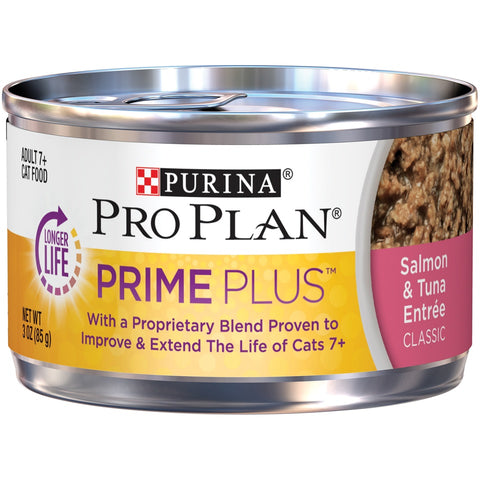 Purina Pro Plan Prime Plus 7+ Salmon & Tuna Entree Classic Canned Cat Food